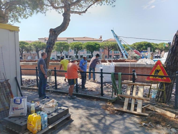 Cantiere sul rio interno
